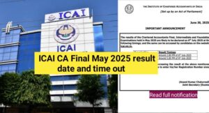 CA Final May 2025 Result Date Out